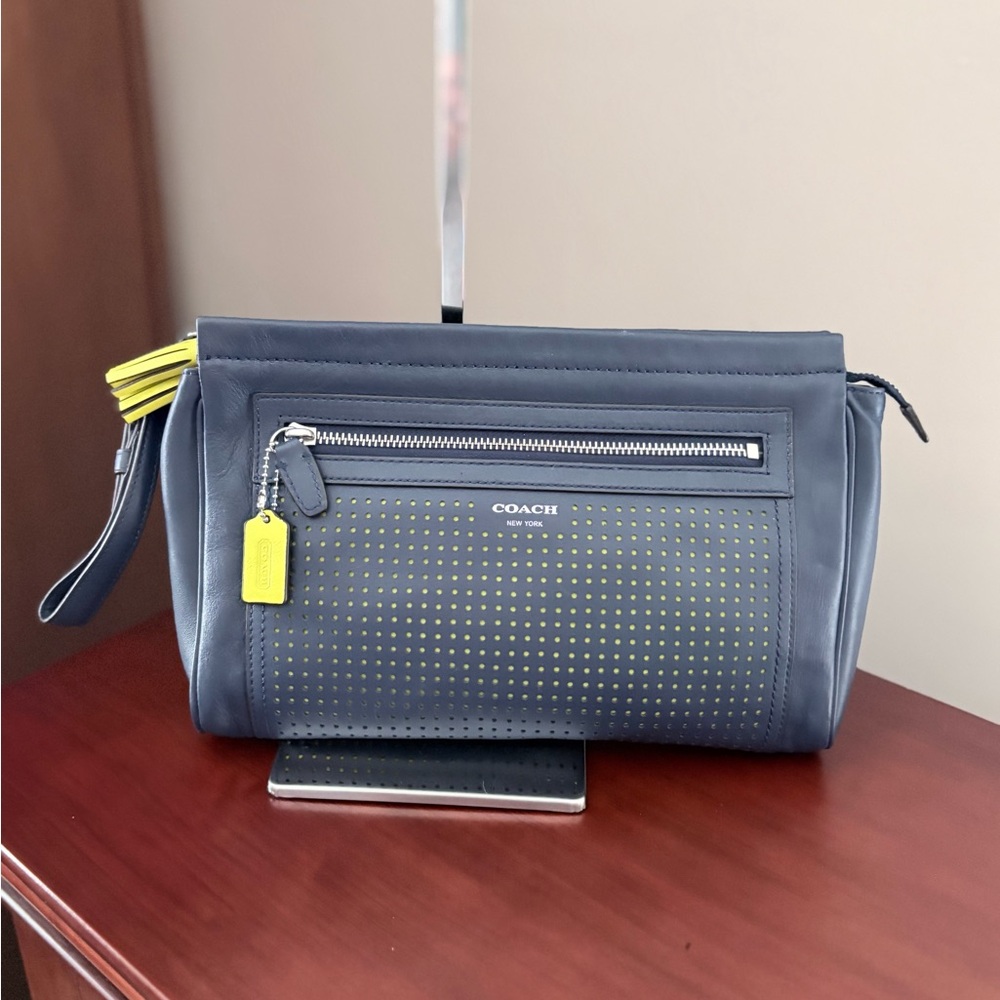 Coach Legacy Navy Clutch EUC